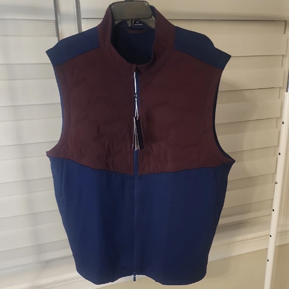 HOLDERNESS & BOURNE The Morris Vest Golf Full Zip $265 Size XL